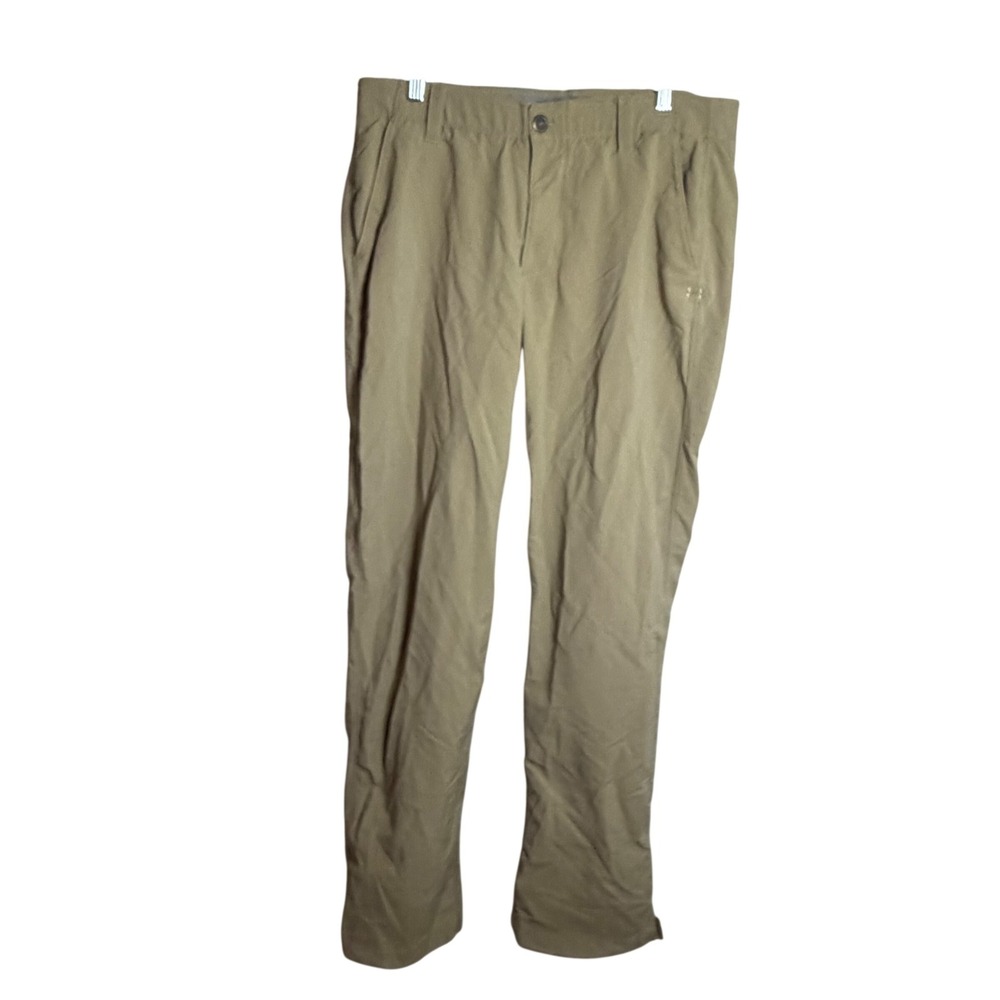 Under Armour Mens Performance Golf Chino Pants Khaki Tan 34x32‎ Straight Leg